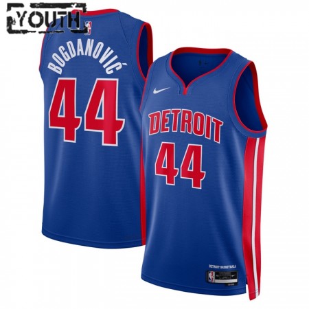 Camiseta Niños NBA Detroit Pistons Bojan Bogdanovic 44 2022-23 Nike Icon Edition Azul Swingman